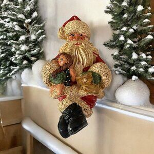 Vtg Santa Claus Christmas Shelf Sitter 1980s Signed Rita Darby “American Santa”